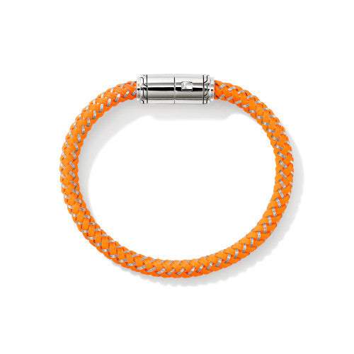 JH Cord Bracelet, Sterling Silver, Rubber
