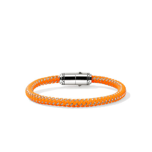 JH Cord Bracelet, Sterling Silver, Rubber