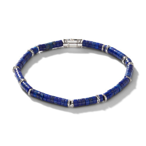 Heishi Bracelet, Sterling Silver, Hardstones