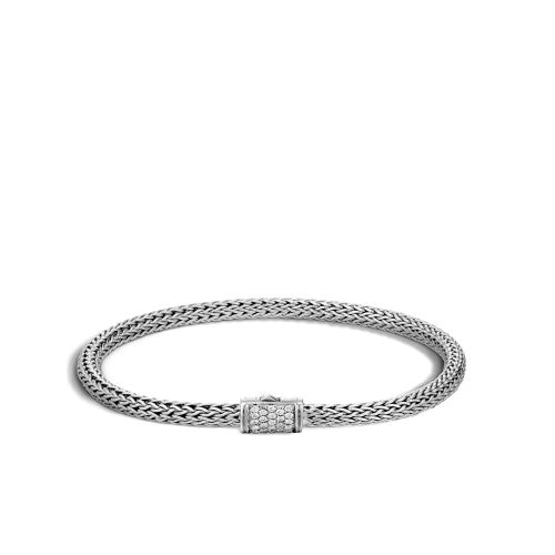 Icon Bracelet, Sterling Silver, Diamonds, 5mm