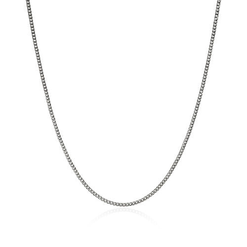 JH Curb Chain Necklace, Sterling Silver, 2.1MM