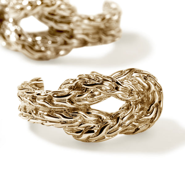 Love Knot Hoop Earring, Gold, 13MM