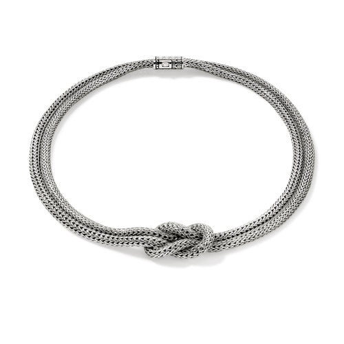 Love Knot Necklace, Sterling Silver, 10MM