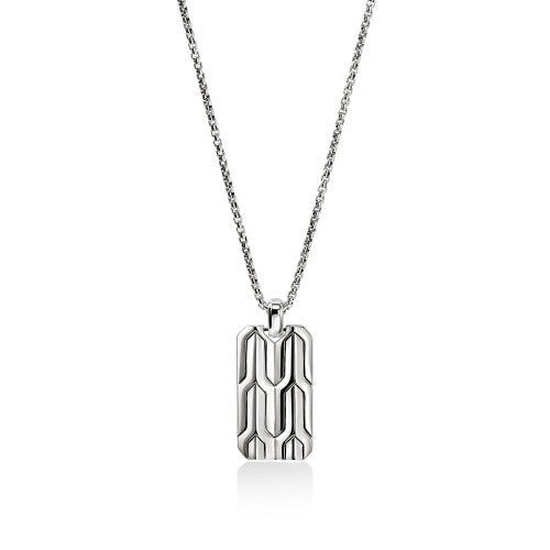 Icon 50 Tag Necklace, Sterling Silver