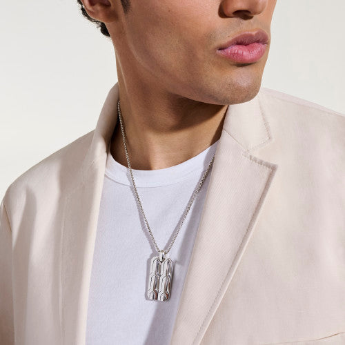 JH Icon 50 Tag Necklace, Sterling Silver