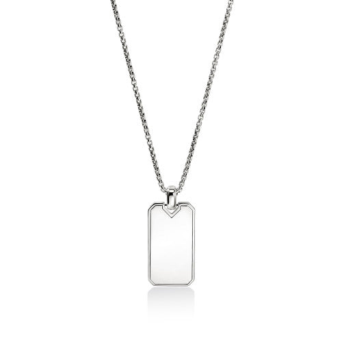 JH Icon 50 Tag Necklace, Sterling Silver