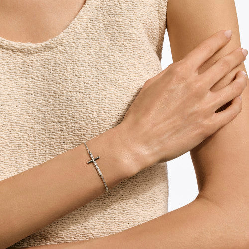 JH Essential Cross Bracelet, Sterling Silver