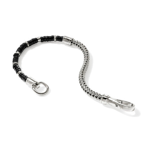 Heishi Chain Bracelet, Sterling Silver, Hardstones