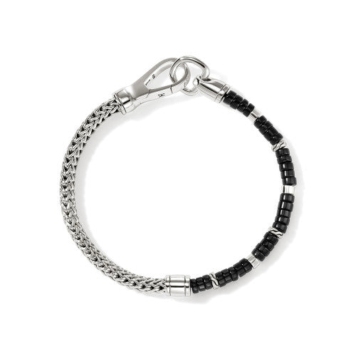 Heishi Chain Bracelet, Sterling Silver, Hardstones