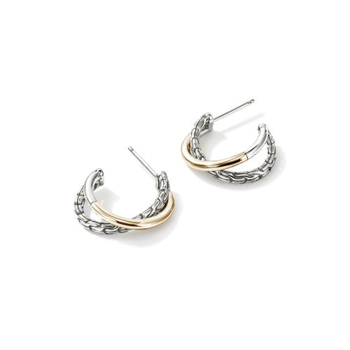 JH Essential Crossover Earring, Gold, Sterling Silver, 20.5MM