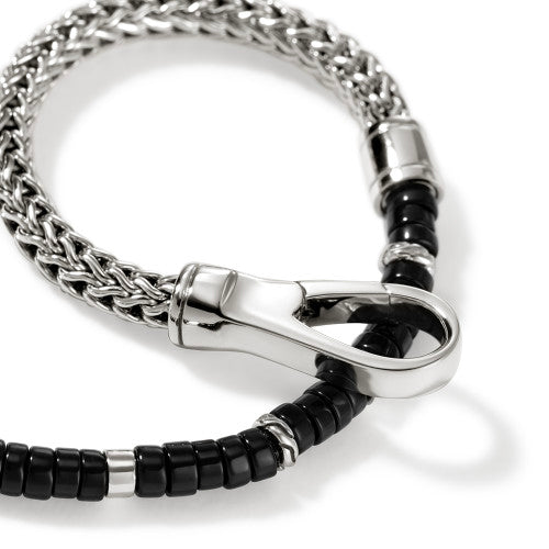 Heishi Chain Bracelet, Sterling Silver, Hardstones