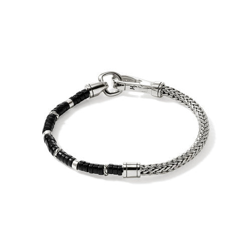Heishi Chain Bracelet, Sterling Silver, Hardstones