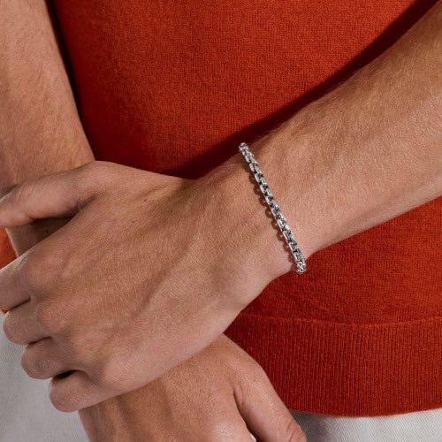 JH Box Chain Bracelet, Sterling Silver, 4.8MM