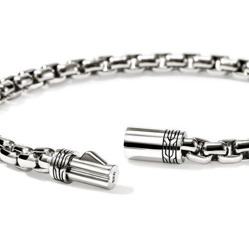 JH Box Chain Bracelet, Sterling Silver, 4.8MM