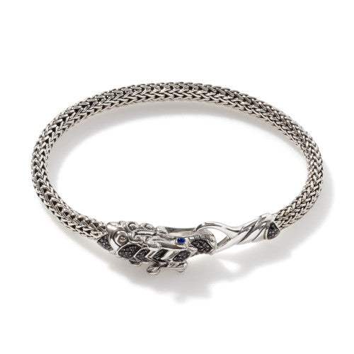 Naga Bracelet, Sterling Silver, Pavé, 5MM