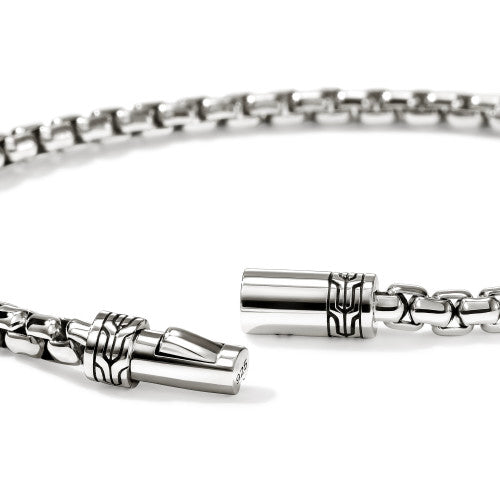 JH Box Chain Bracelet, Sterling Silver, 3.7MM