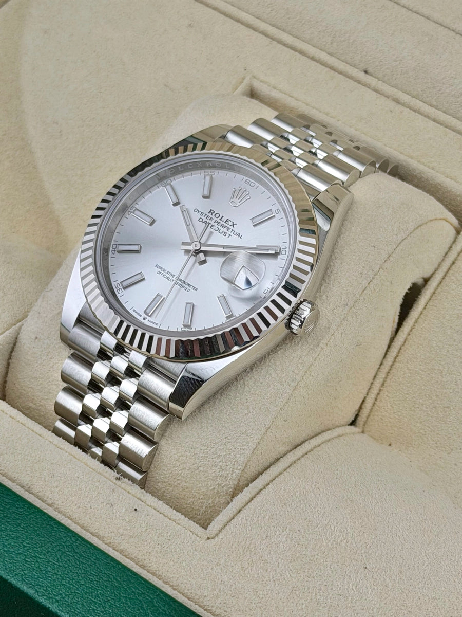 Rolex Datejust 41 Silver Index Dial on Jubilee 126334 Complete 2026
