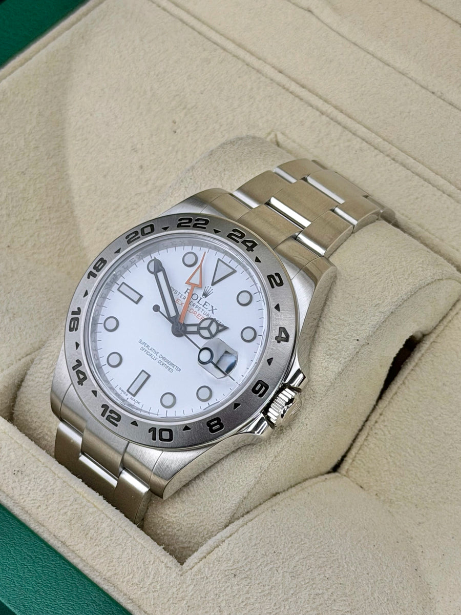 Rolex Explorer II White Dial on Oyster 216570 Complete 2012