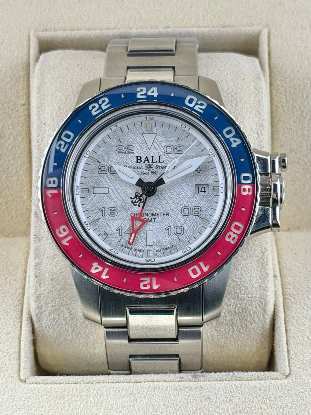 Ball Engineer Hydrocarbon AeroGMT II Meteorite Meteorite Dial on Stainless Steel DG2118C-S20C-MSL Complete 2025