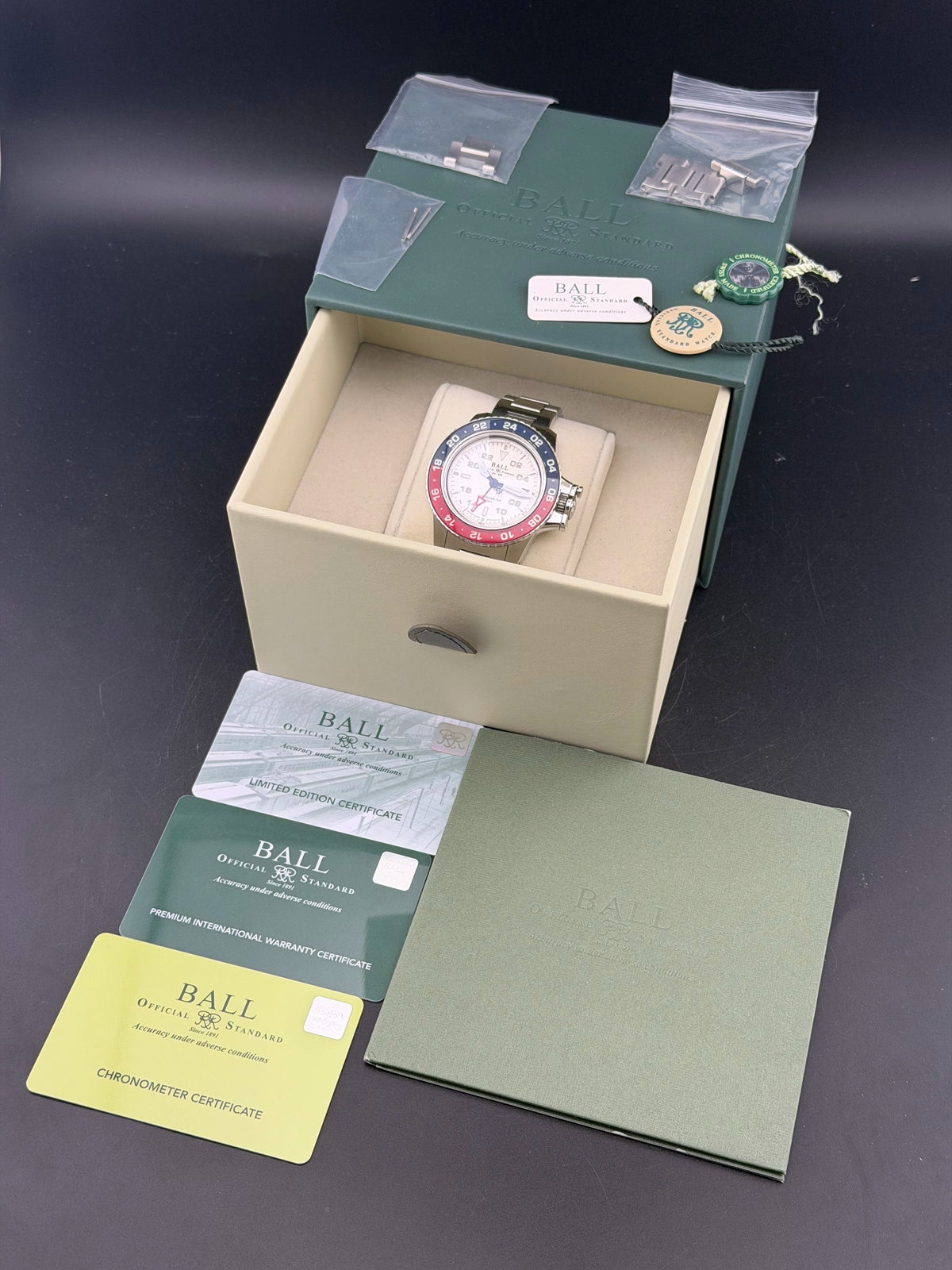 Ball Engineer Hydrocarbon AeroGMT II Meteorite Meteorite Dial on Stainless Steel DG2118C-S20C-MSL Complete 2025