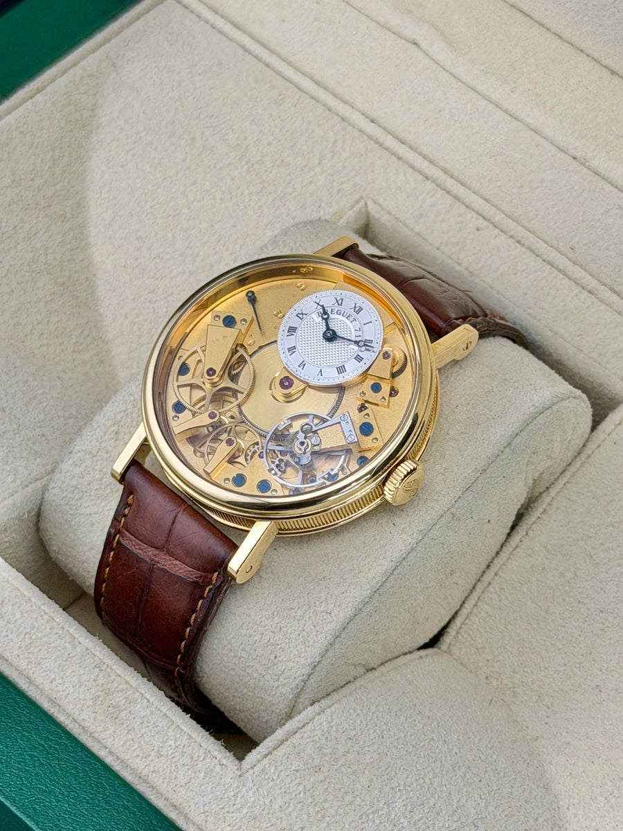 Breguet Tradition Gold Dial on Strap 7037 Complete 2007