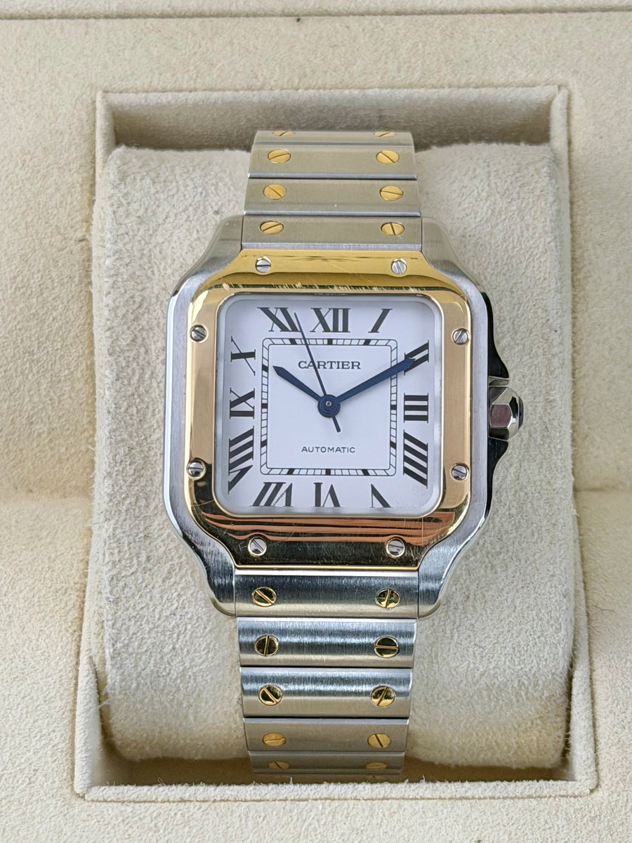 Cartier Santos de Cartier White Dial on Stainless Steel W2SA0007