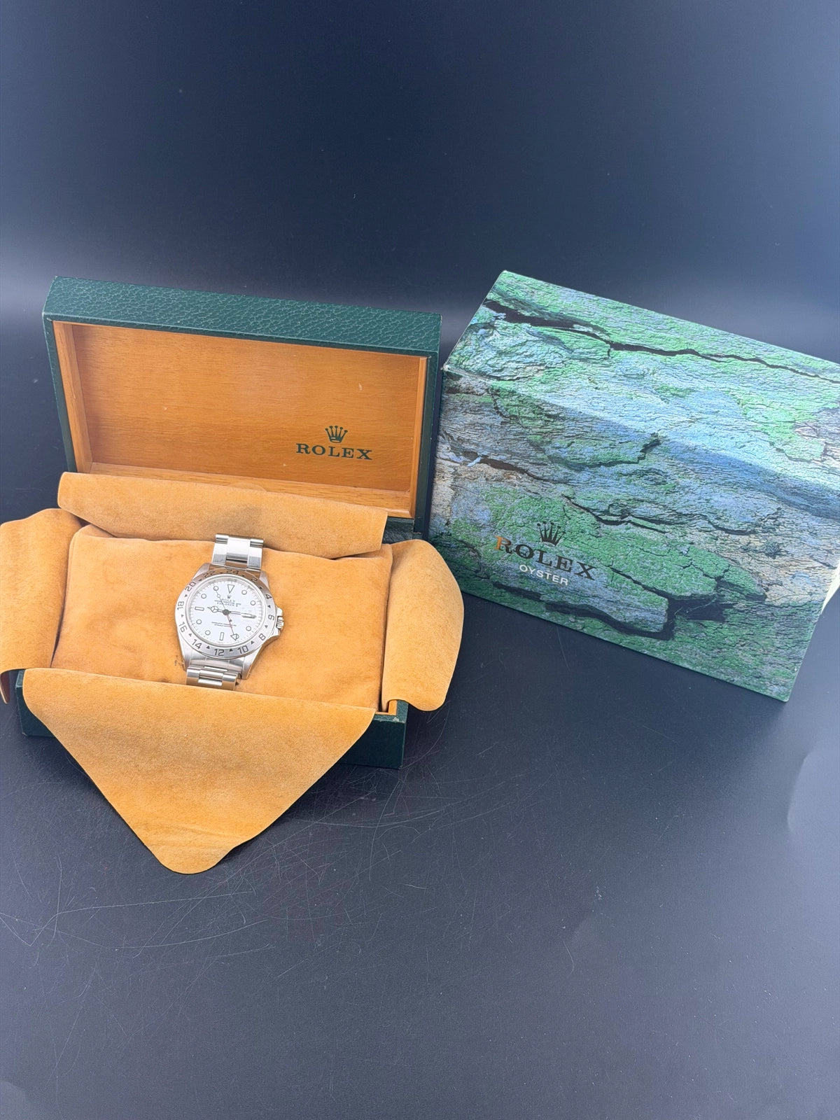 Rolex Explorer II White Dial on Oyster 16570 with Box 1997