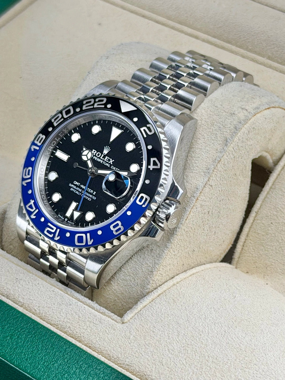 Rolex GMT-Master II Batgirl Black Dial on Jubilee 126710BLNR Complete 2020