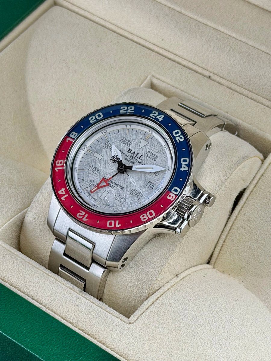 Ball Engineer Hydrocarbon AeroGMT II Meteorite Meteorite Dial on Stainless Steel DG2118C-S20C-MSL Complete 2025