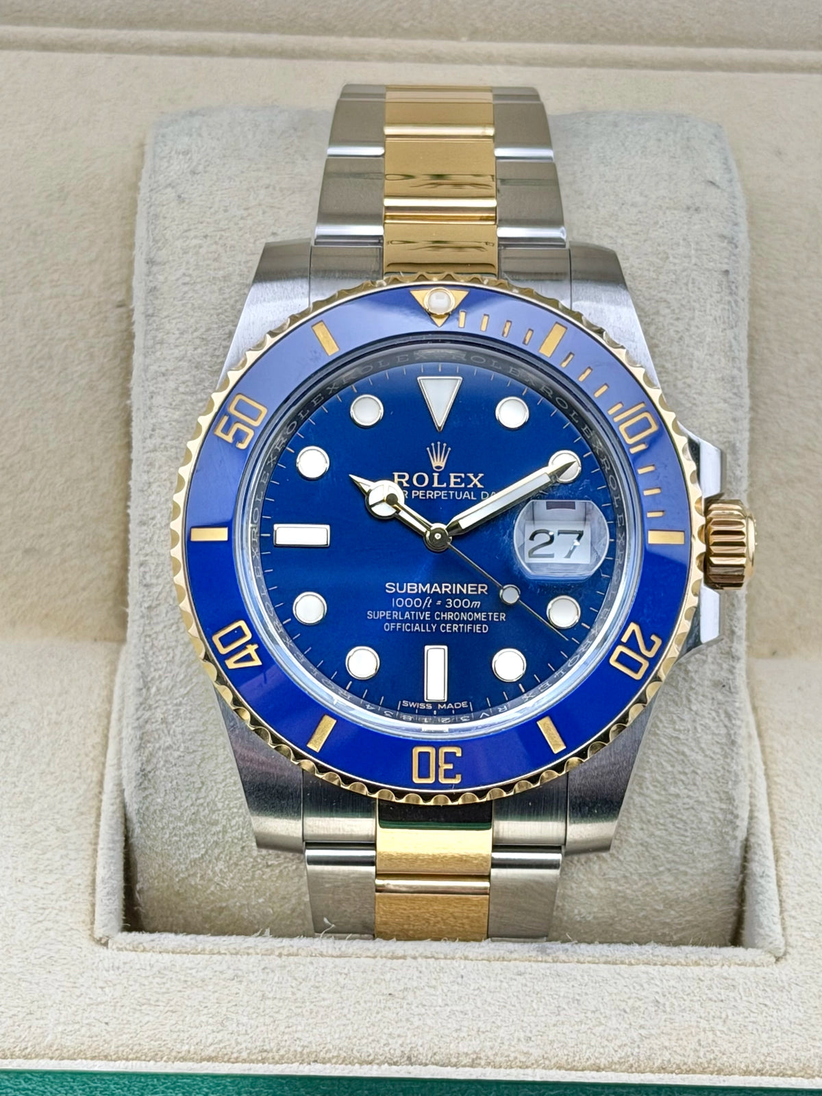 Rolex Submariner Blusey Blue Dial on Oyster 116613LB Complete 2017