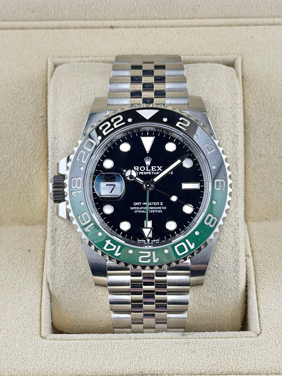 Rolex GMT-Master II "Sprite" Black Dial on Jubilee 126720VTNR Complete 2025