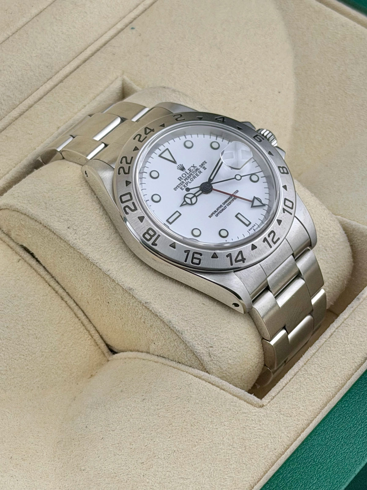 Rolex Explorer II White Dial on Oyster 16570 with Box 1997