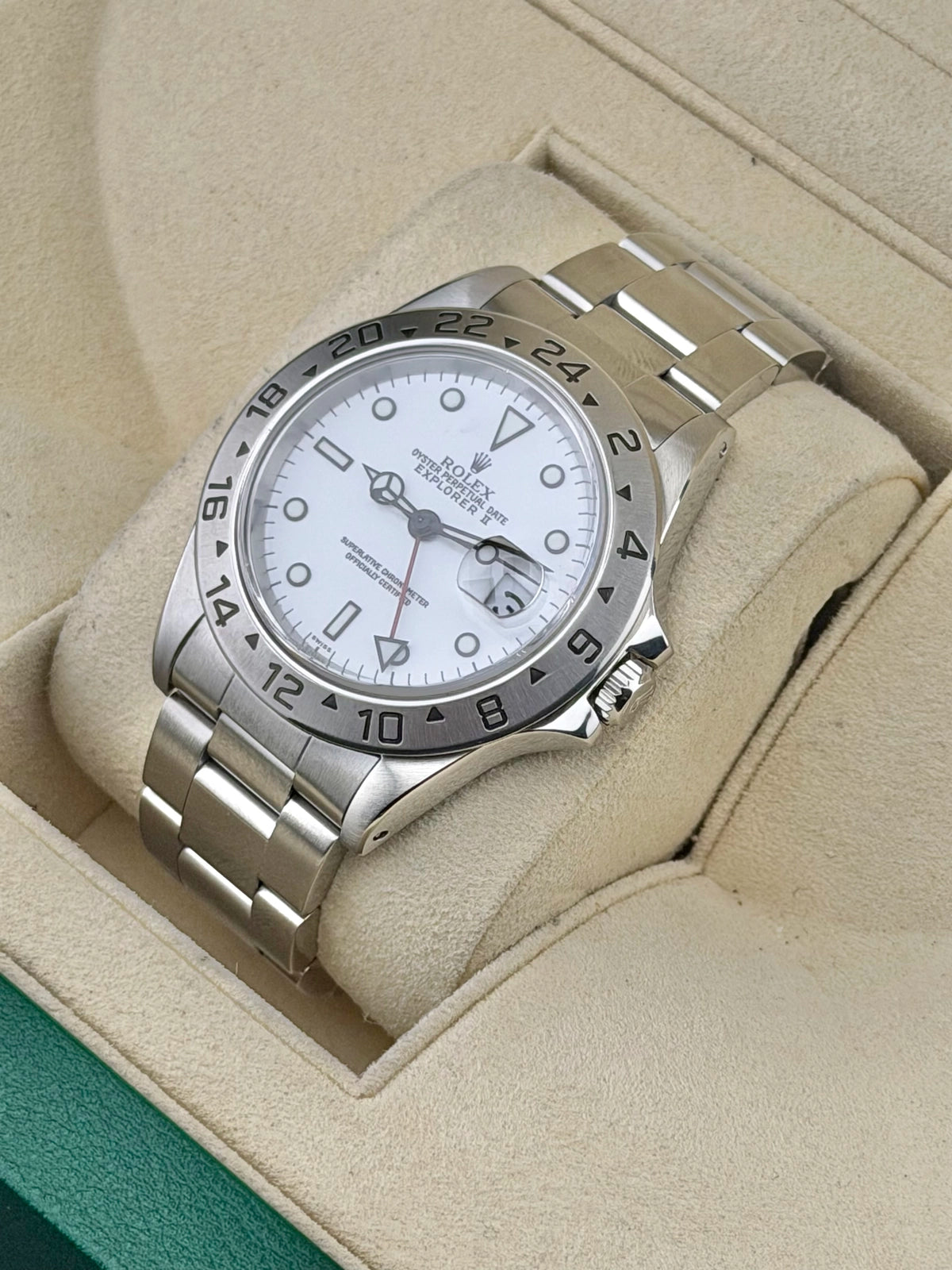 Rolex Explorer II White Dial on Oyster 16570 with Box 1997