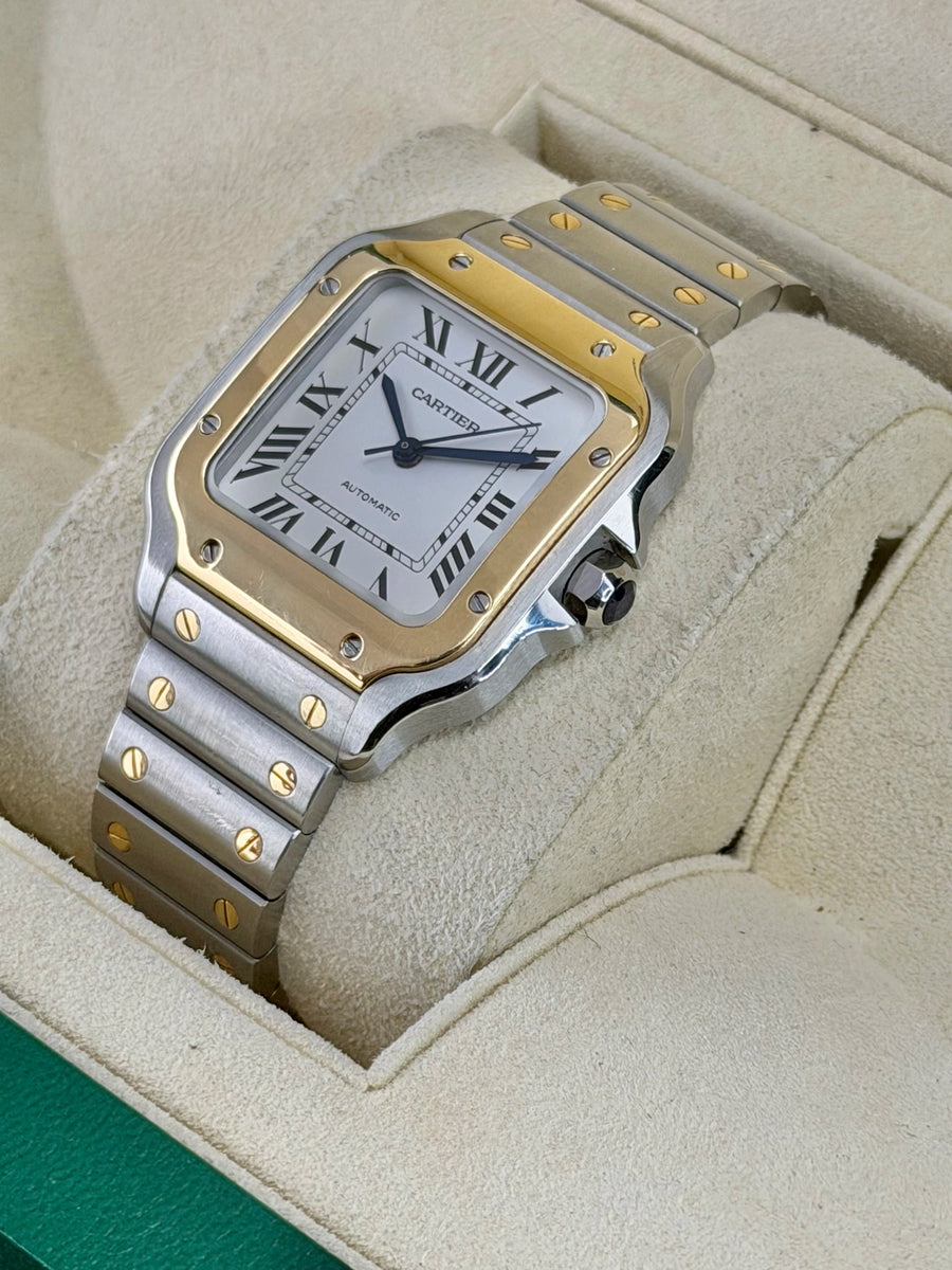Cartier Santos de Cartier White Dial on Stainless Steel W2SA0007