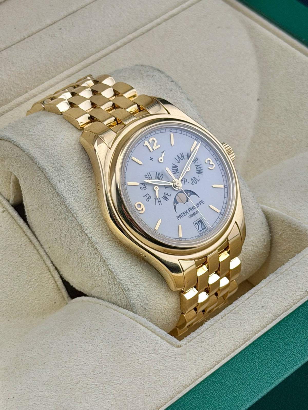 Patek Philippe Complications Annual Calendar White Dial on Yellow Gold 5146/1J-001 Complete 2014