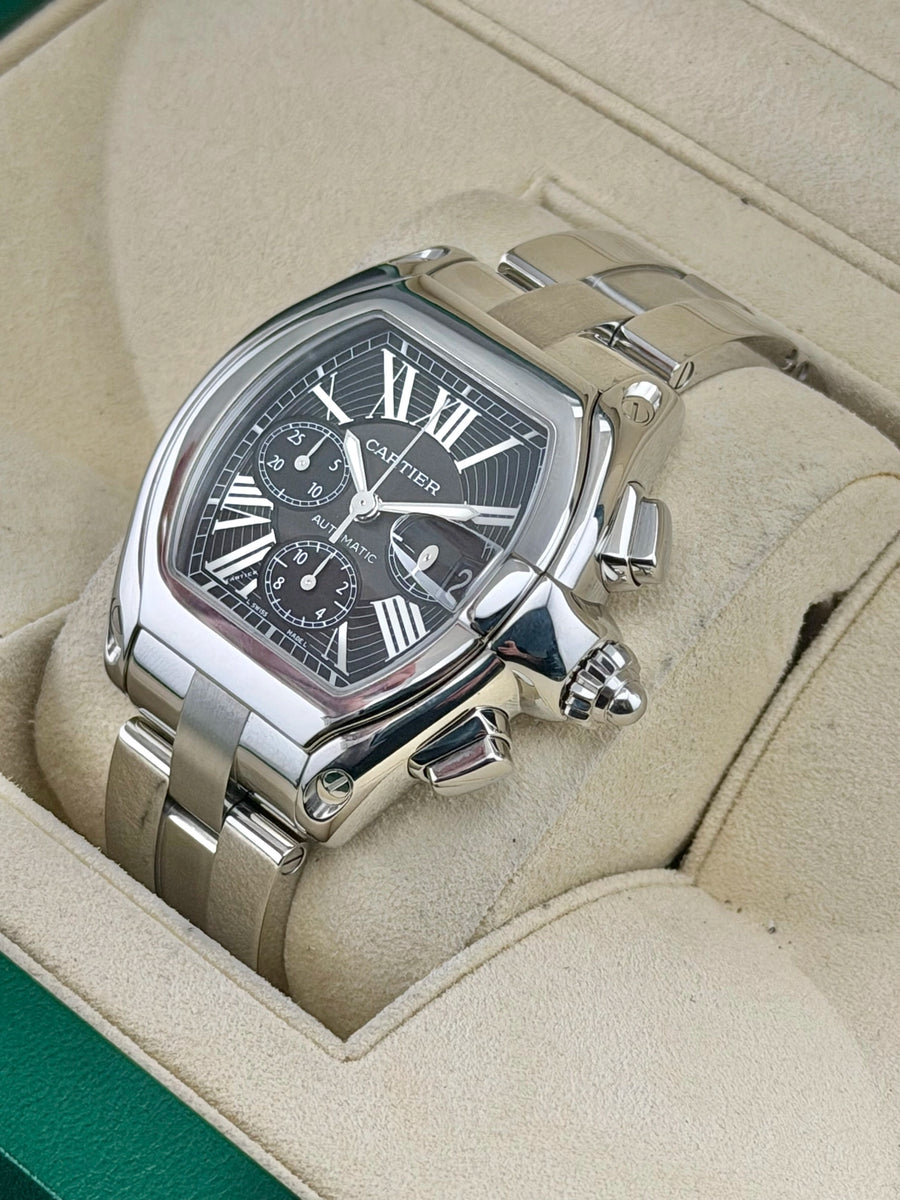 Cartier Roadster Black Dial on Bracelet W62020X6 2005