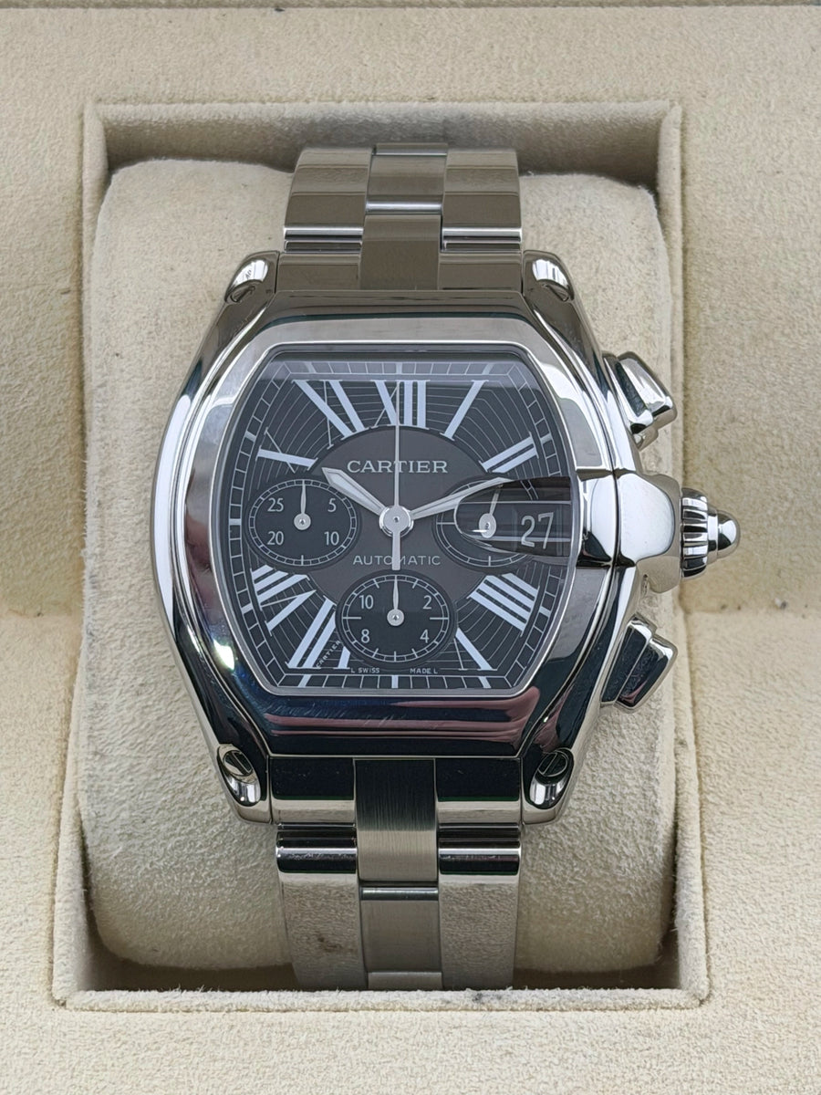 Cartier Roadster Black Dial on Bracelet W62020X6 2016